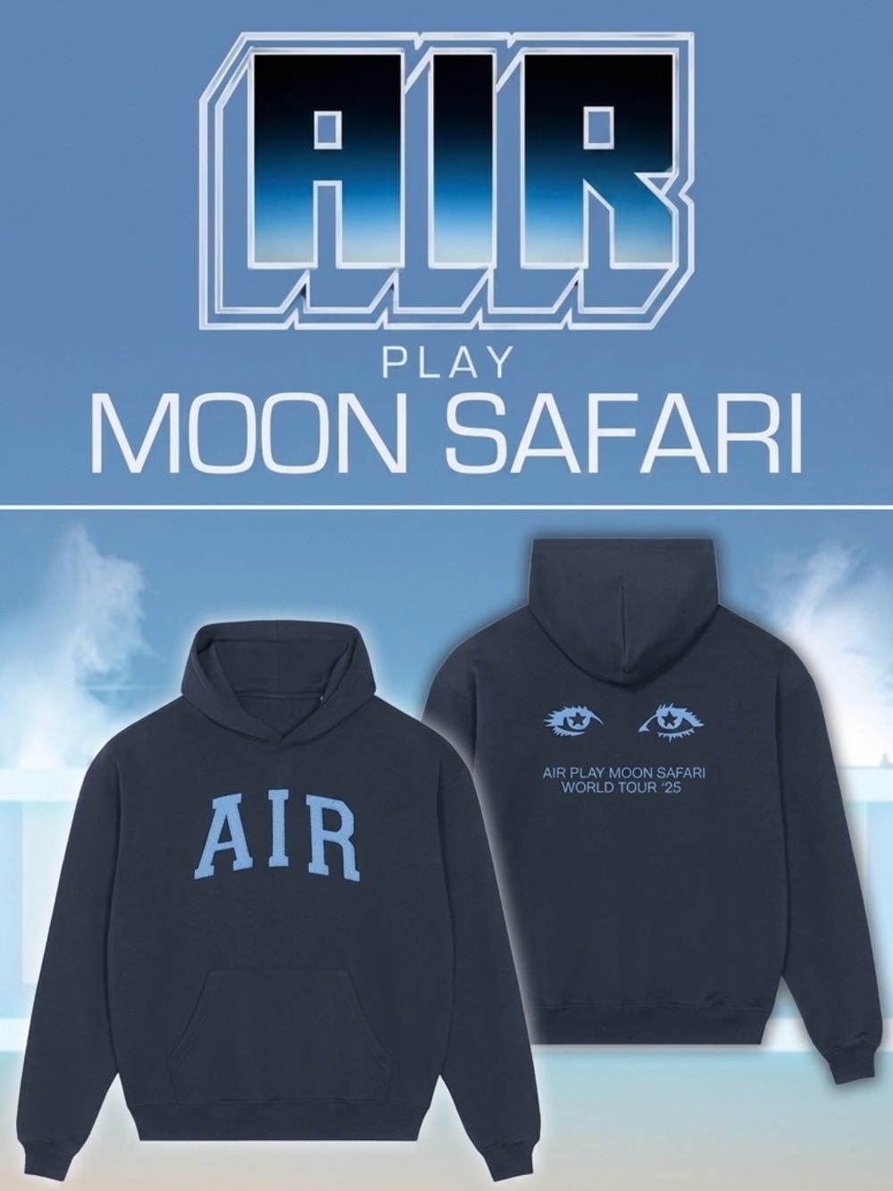 AIR 2025 TOUR UNISEX HOODIE MOON SAFARI NEW WITHOUT TAGS NWOT